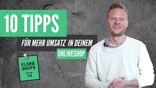 Onlineshop 10 Tipps für mehr Umsatz 13 kleine Shops [upl. by Roselane]