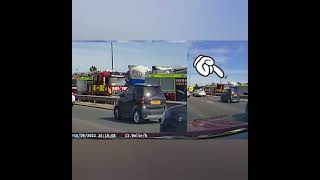 Accident on the A13 between a concrete mixer truck and a skip truck on 16 June 2022 [upl. by Tirzah]