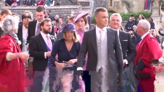 Celebs and royals arrive at Princess Eugenie and Jacks wedding [upl. by Ikin463]