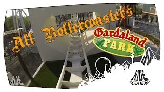 All Rollercoasters Gardaland Castelnuovo del Garda VR Italy [upl. by Kennedy691]