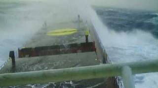 Merchant Ship in a Storm Force 10 [upl. by Meadow]