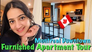 Apartment Tour Montreal Downtown  Furnished Apartment  Life in Canada [upl. by Acirre]