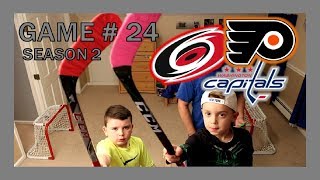 KNEE HOCKEY GAME  24  HURRICANES  CAPITALS  FLYERS  SEASON 2  QUINNBOYSTV [upl. by Dale]