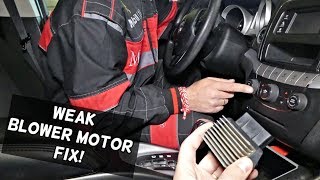 BLOWER MOTOR FAN WEAK LOW AIR FLOW FIX [upl. by Bradford]