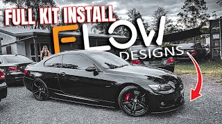 BMW E92 335I FULL LIP KIT INSTALL FLOW DESIGNS [upl. by Estel]