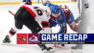 Senators  Avalanche 1221  NHL Highlights 2023 [upl. by Sonnie491]