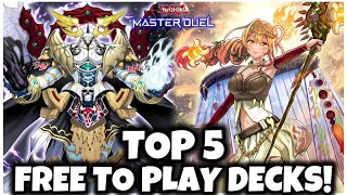 TOP 5 FREE to PLAY DECKS in MASTER DUEL [upl. by Nessim770]