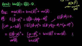 ML 115 BiasVariance decomposition [upl. by Alyahsat]