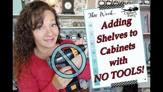 Adding shelves to cabinets with NO TOOLS [upl. by Isoais135]