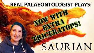 PALAEONTOLOGIST PLAYS SAURIAN with NEW playable Triceratops [upl. by Ellehsyt]