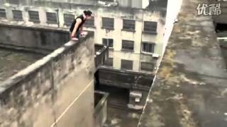 Epic Fail Thats why you never parkour in China [upl. by Initsed]