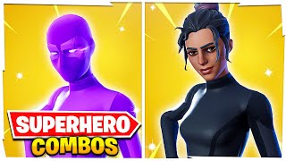 5 NEW SWEATY SUPERHERO SKIN COMBOS IN FORTNITE [upl. by Eeleimaj]