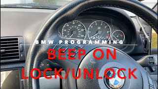 BMW Coding  Beep on LockUnlock  Carly OBDN2 Adaptor [upl. by Kania]