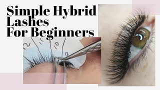 How To HybridMixed Lash Extensions For Beginners [upl. by Aleira]