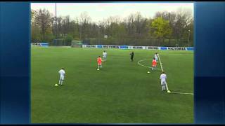 Fussballtraining mit der U19 Schalke 04 Passspiel total [upl. by Joya]