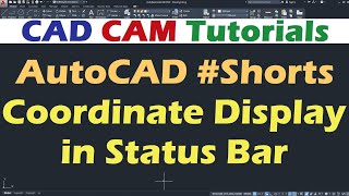 How to Display Coordinates in AutoCAD  Shorts [upl. by Melak]