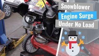 Snowblower Engine Surging [upl. by Spence]