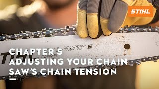 Chapter 5 Adjusting Your Chain Saw’s Chain Tension  STIHL Tutorial [upl. by Randell]