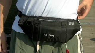 Onyx M24 Belt Pack Manual Inflatable Life Jacket PFD [upl. by Aivatnuhs912]