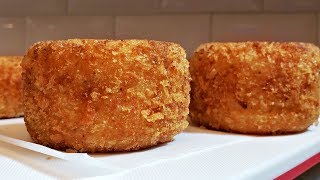 Crispy Potato Croquettes Recipe  How To Make Croquettes [upl. by Ettezil]