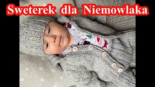 moda SWETEREK NA DRUTACH DLA NIEMOWLAKA DZIECKA ZRÓB SAM ROZPINANY CIEPŁY KROK PO KROKU 🧡💥 Nr11 [upl. by Noloc]