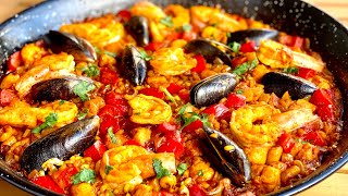 AUTHENTIC SPANISH SEAFOOD PAELLA RECIPE  SEAFOOD PAELLA RECIPE  HOW TO MAKE PAELLA [upl. by Walcoff61]