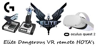 Elite Dangerous VR mode on Oculus Quest 2 with remote HOTAS [upl. by Des]