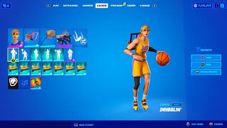 Fortnite NBA Skins amp Dribblin traversal Emote showcase [upl. by Schapira479]