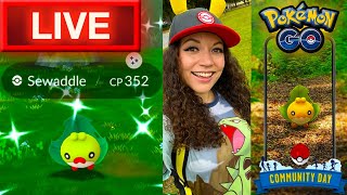 SHINY HUNT SEWADDLE COMMUNITY DAY POKÉMON GO [upl. by Enitnelav]