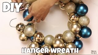 DIY Holiday Hanger Wreath [upl. by Norling]