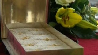 Vatican displays reputed bones of St Peter [upl. by Kabob727]