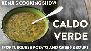 Caldo Verde Portuguese Potato and Greens Soup  Kenjis Cooking Show [upl. by Eadwine252]