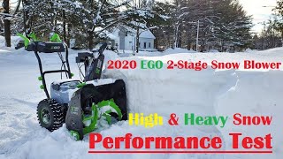 2020 EGO 2Stage Snow Blower Performance Test HighampHeavy Snow [upl. by Seale]