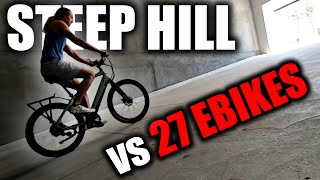 27 Ebikes VS ONE STEEP Hill [upl. by Temirf]