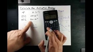 Calculate Activation Energy from Rate Constants and Temperatures Slope [upl. by Auqeenahs]