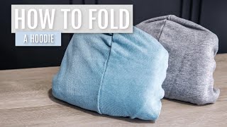 KonMari Method  How to fold hold zippered hoodie [upl. by Yengac417]