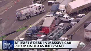 At least 6 dead in massive I35 wreck in Fort Worth Texas [upl. by Ykciv795]