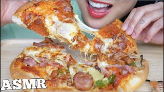 ASMR PIZZA DELUXE PEPPERONI HAWAIIAN EATING SOUNDS  SASASMR [upl. by Erdnaed]