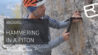 Anchors Hammering in a normal piton – Tutorial 2343  LAB ROCK [upl. by Namyh247]