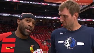 Vince Carter and Dirk Nowitzki explain why they keep playing past 40  NBA Interview [upl. by Annoyk]