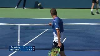 Marton Fucsovics vs Nikoloz Basilashvili  US Open 2019 R1 Highlights [upl. by Nomolas757]