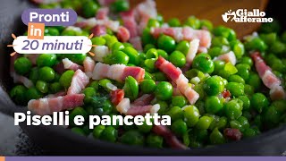 PISELLI CON PANCETTA IN PADELLA ricetta facile e veloce [upl. by Peirsen211]