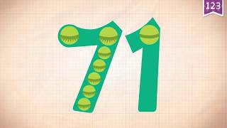 Learn Number 71 in English amp Counting Math by Endless Numbers Kids Video [upl. by Llennor]