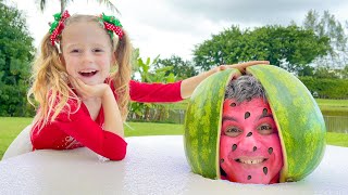 Nastya and Watermelon with a fictional story for kids [upl. by Gifford]