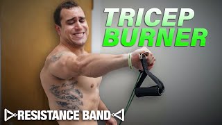 Resistance Band Tricep Workout At Home to Get Ripped [upl. by Arikaahs]