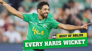 Every one of Haris Raufs blistering wickets from maiden BBL  KFC BBL09 [upl. by Irrot777]