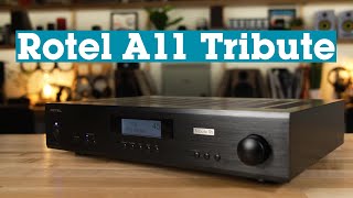 Rotel A11 Tribute stereo integrated amplifier with Bluetooth  Crutchfield [upl. by Philippa627]