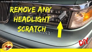 How To REMOVE BAD SCRATCHES from Headlights amp Plastic [upl. by Vilma]