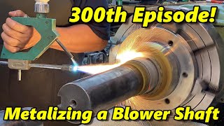 SNS 300 Spray Welding a Blower Shaft [upl. by Anivahs832]