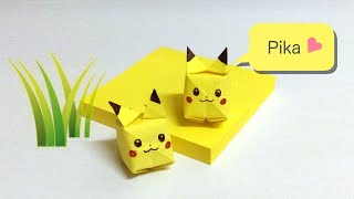 EASY ORIGAMI PIKACHU TUTORIAL [upl. by Chao]